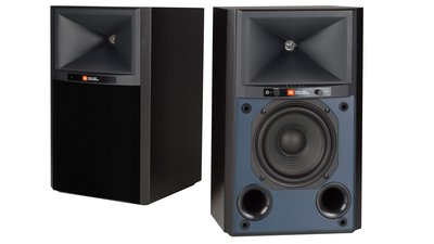 The new JBL 4305P with and without grille 