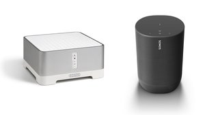 The aging Sonos ZP 120 and the recent Sonos "Move" (Images: Sonos)