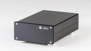 The new Levar MC preamp sits in a compact metal housing. 