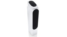 Canton GLE floorstanding speaker with AR 4 Dolby Atmos Module and covering