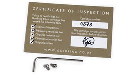 Goldring Ethos Certificate of Inspection