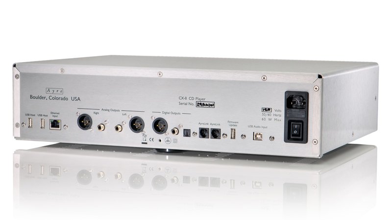 The CX-8 offers multiple connections and ist ready for Upgrades that enable USB-Hi-Fi and Streaming 