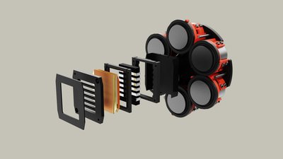 The "M-Array" consisting of tweeter and midrange drivers in the new Monitor Audio Hyphn