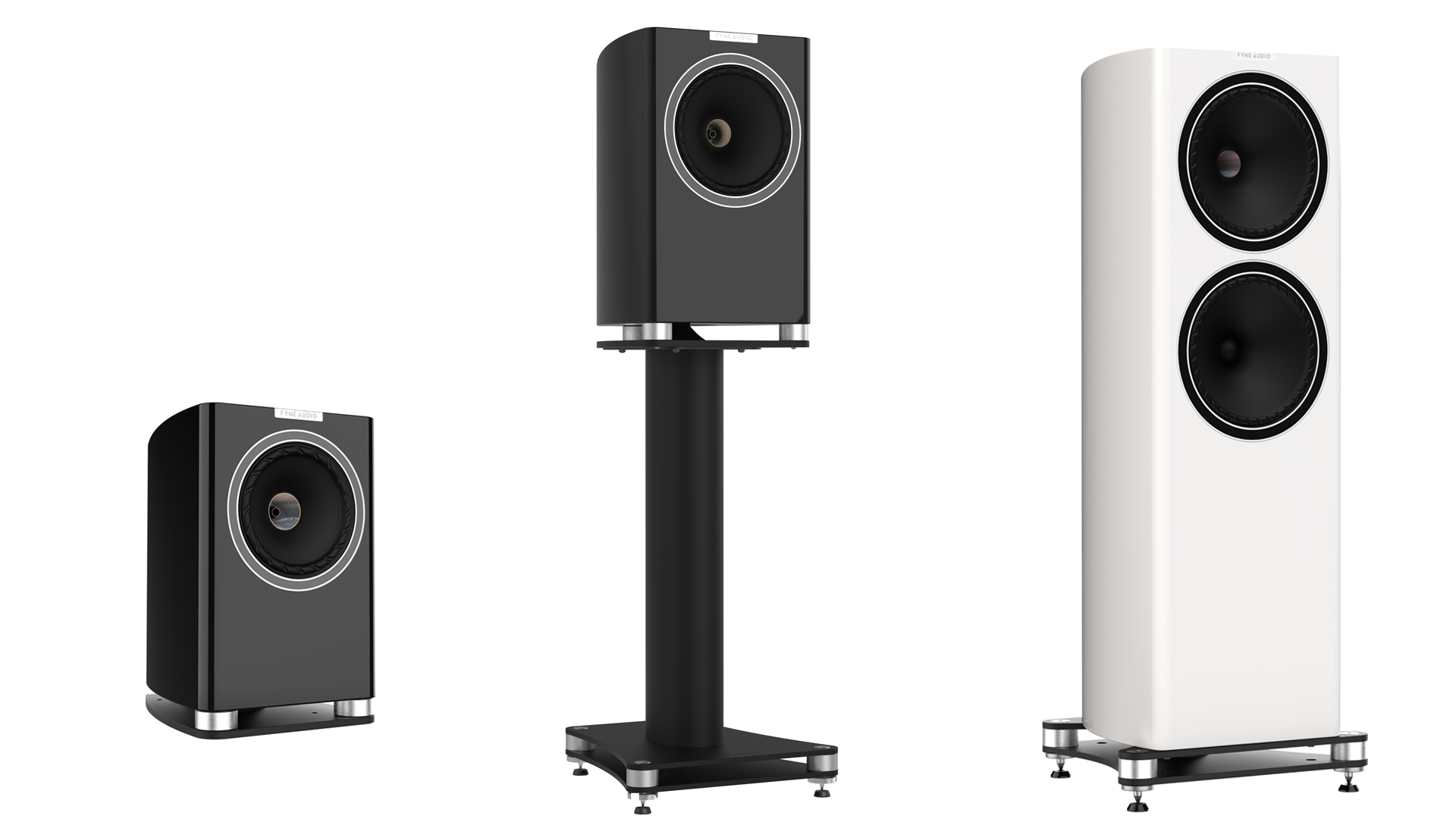 F700, F701, F704 (from left, Images: Fyne Audio)