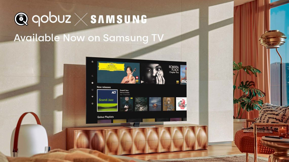 Qobuz now also on Samsung TV (Image Credit: Qobuz/Samsung)
