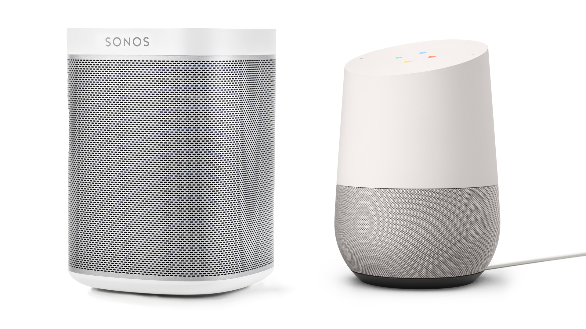 Sonos Play One and Google Home (Image: Sonos, Google)