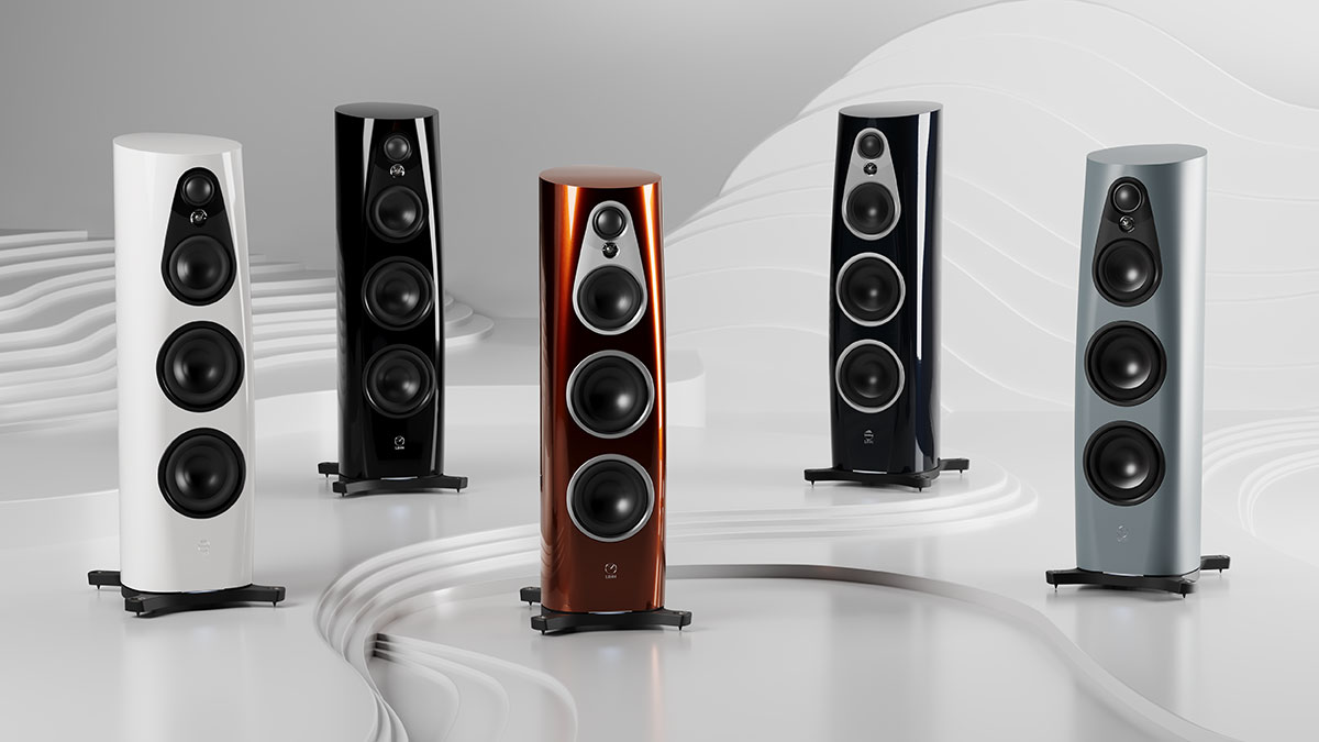 The new Linn flagship speakers 360 in various finishes (Image Credit: Linn)