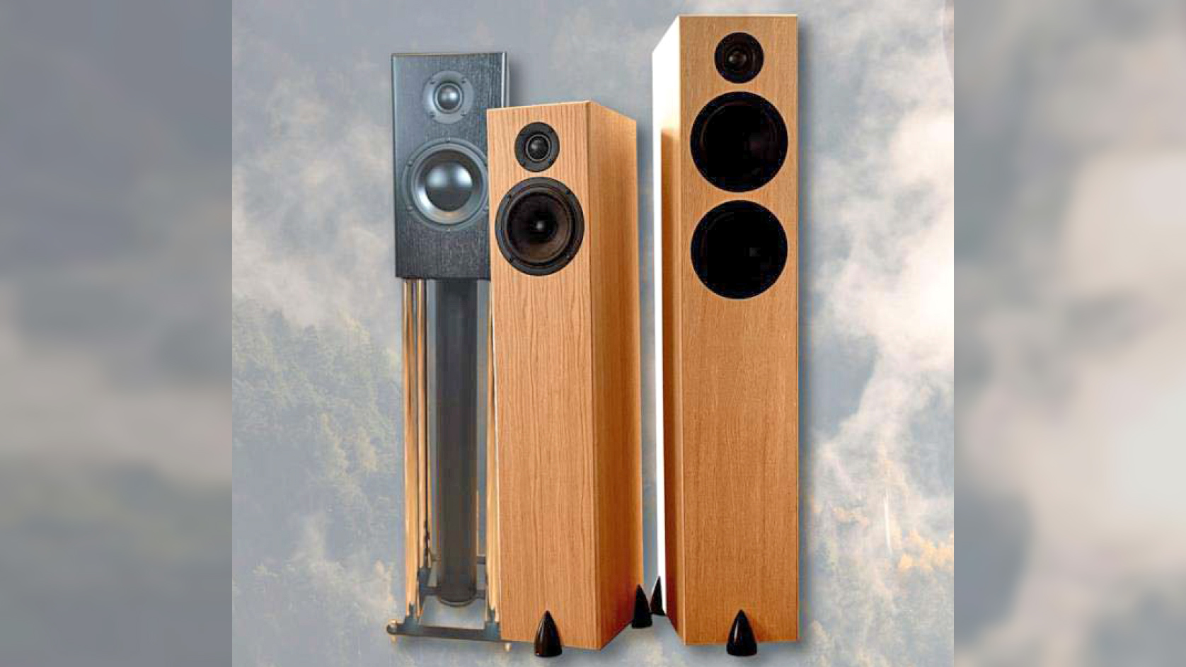 The three new speakers of the "Bison" series from Totem Acoustic (Image Credit: Totem Acoustic)